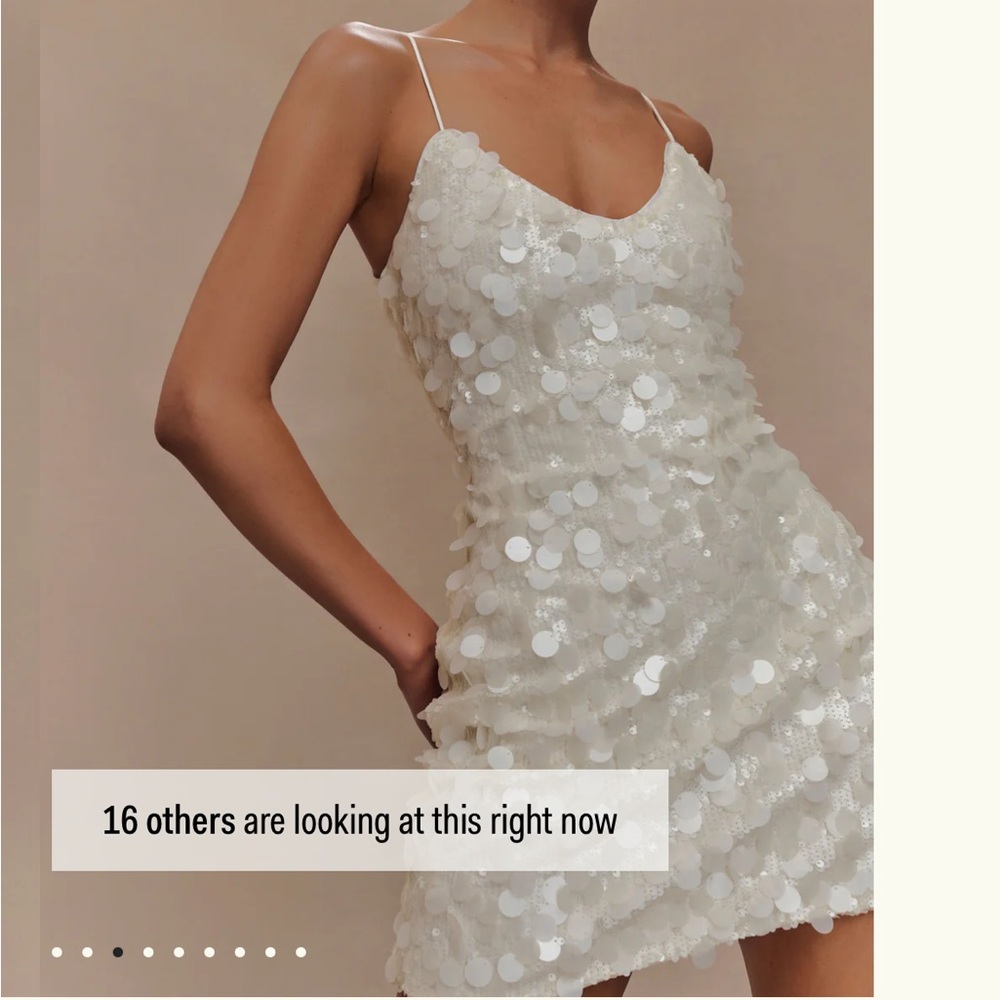 Meshki Ivory Sequin Detail Dress - Picture 9 of 9